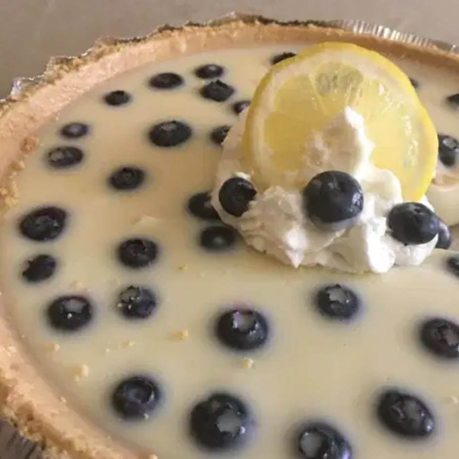 No Bake Lemon Blueberry Pie