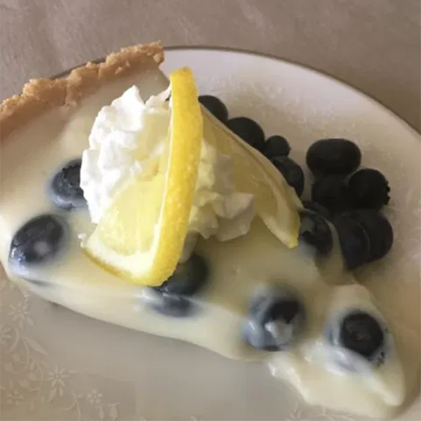 Easy No-Bake Lemon Blueberry Pie