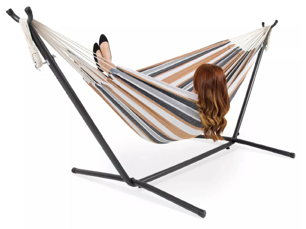 outdoor summer fun striped hammock