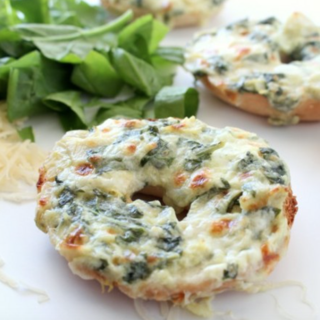 bagel spinach and artichoke