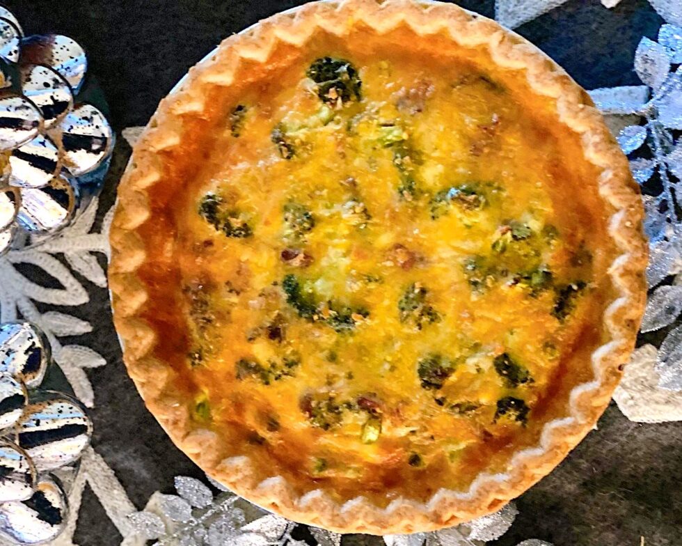 Easy Cheesy Bacon Broccoli Quiche - Just Jill