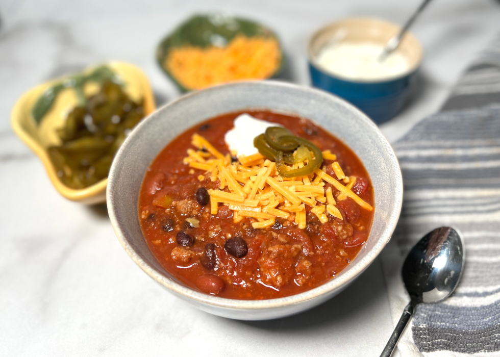 Three-Bean Chili — A Hearty and Easy Slow Cooker Recipe