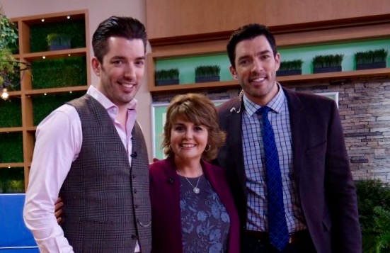 Lifestyle Expert Jill Bauer with the Property Brothers, Drew and Jonathan Scott