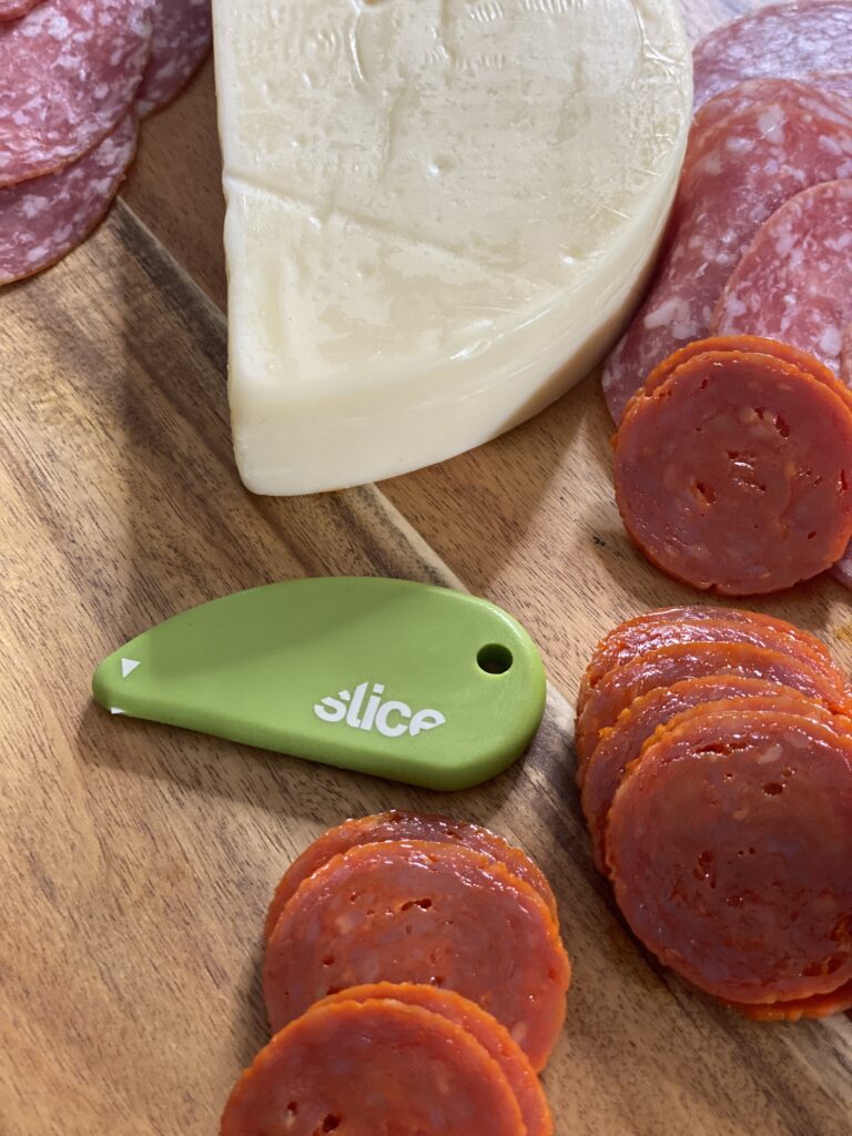 this cutter works great to open cheese and meat packaging.