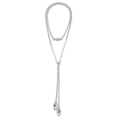 REALM Coronet 36″ Sterling Silver Lariat Chain Necklace