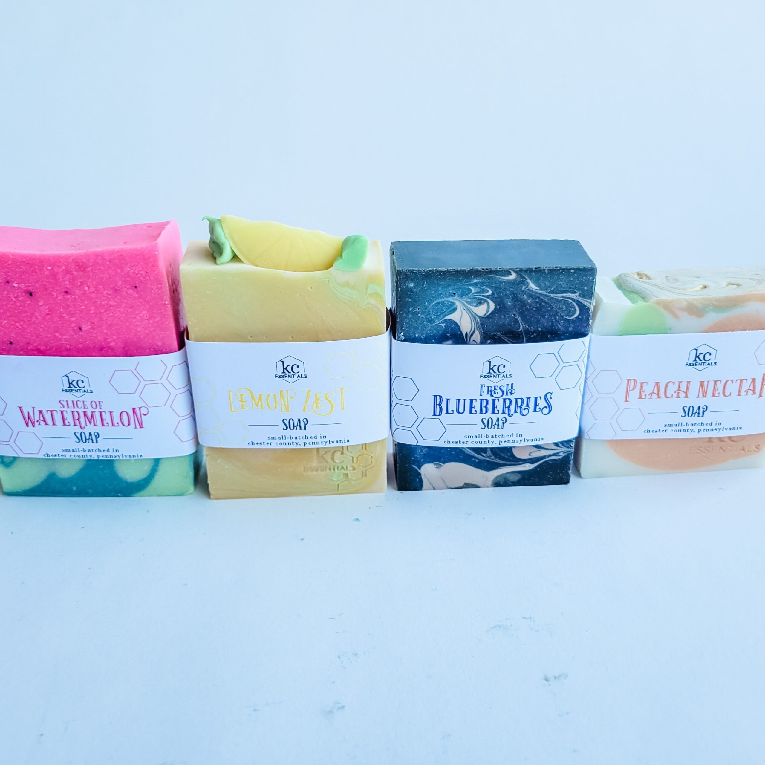 kc Essentials Set of 4 Artisan-Crafted Fruit Soaps