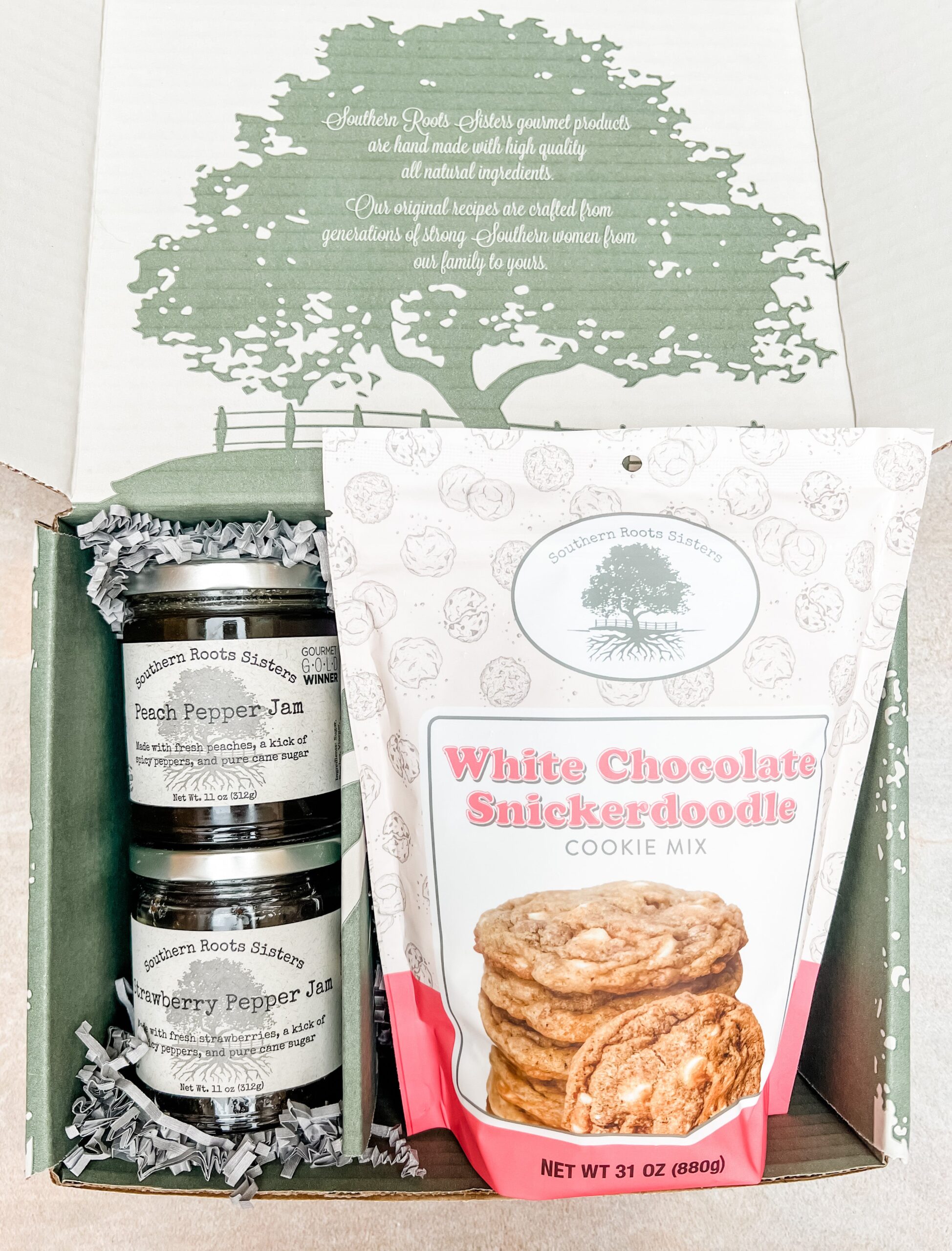 Southern Roots Sisters Spicy Pepper Jam and Cookie Gift Set