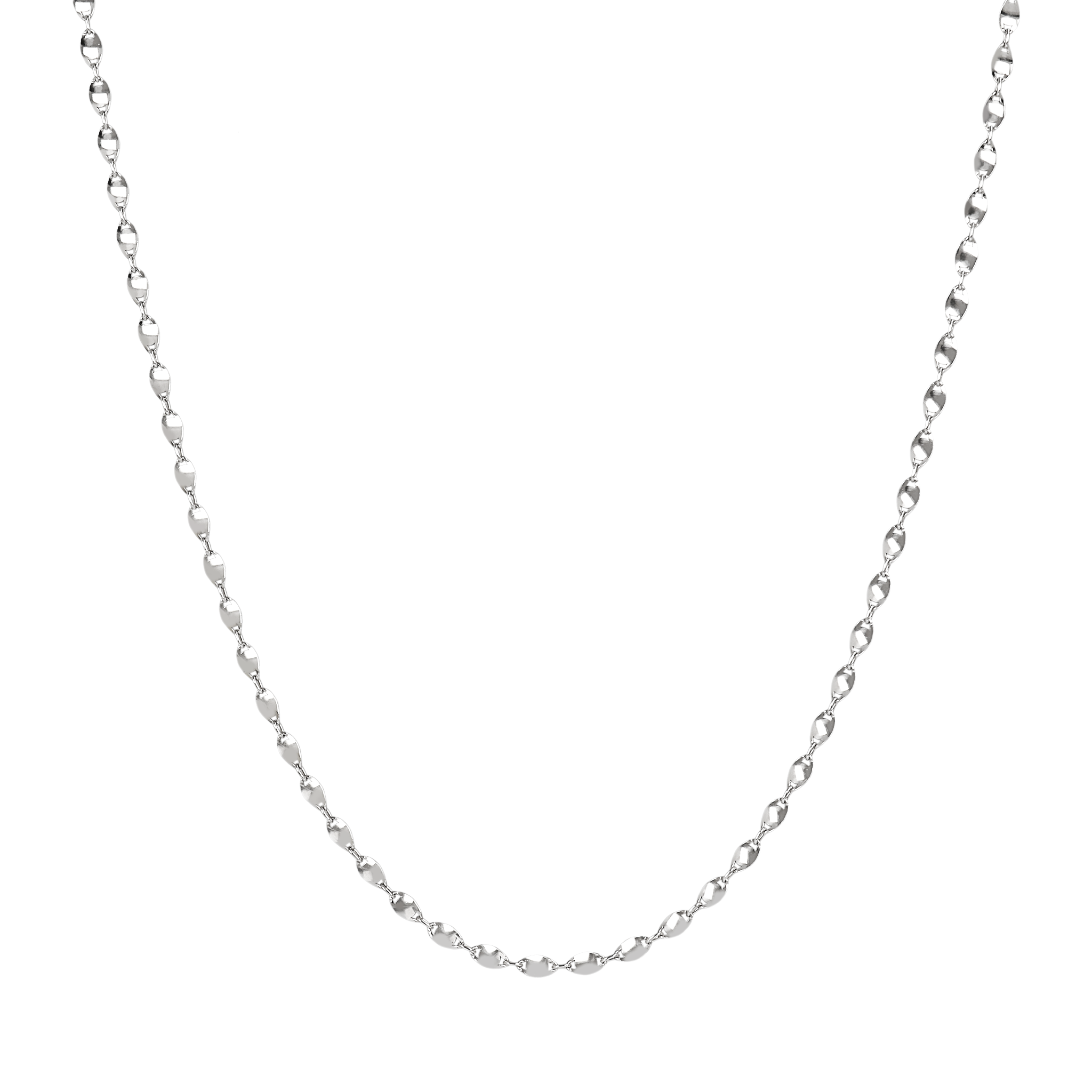 Italian Sterling Silver 24″ Confetti Necklace