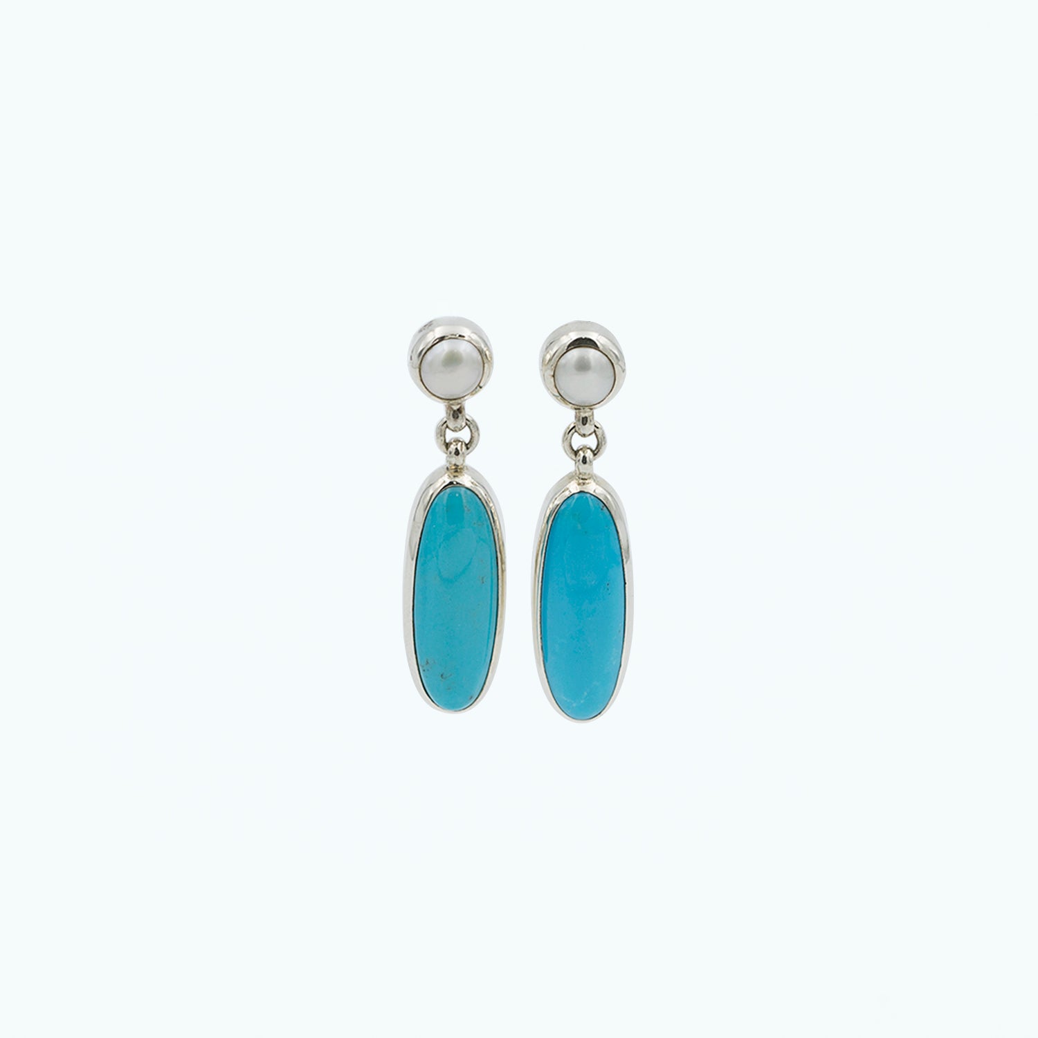 Miami Turquoise and Pearl Earring by Claudia Adegulo