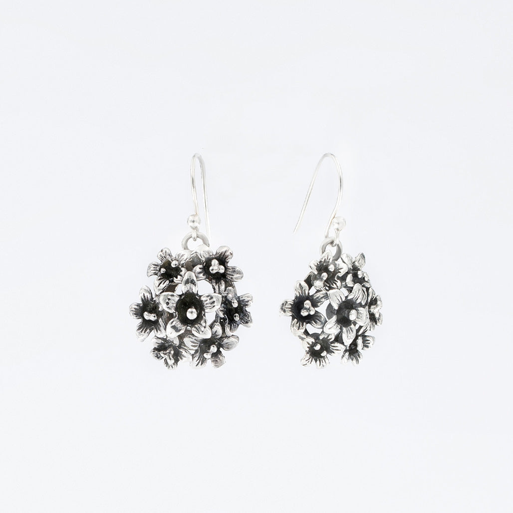 Artisan Crafted Floral Bouquet Silver Earrings by Claudia Agudelo