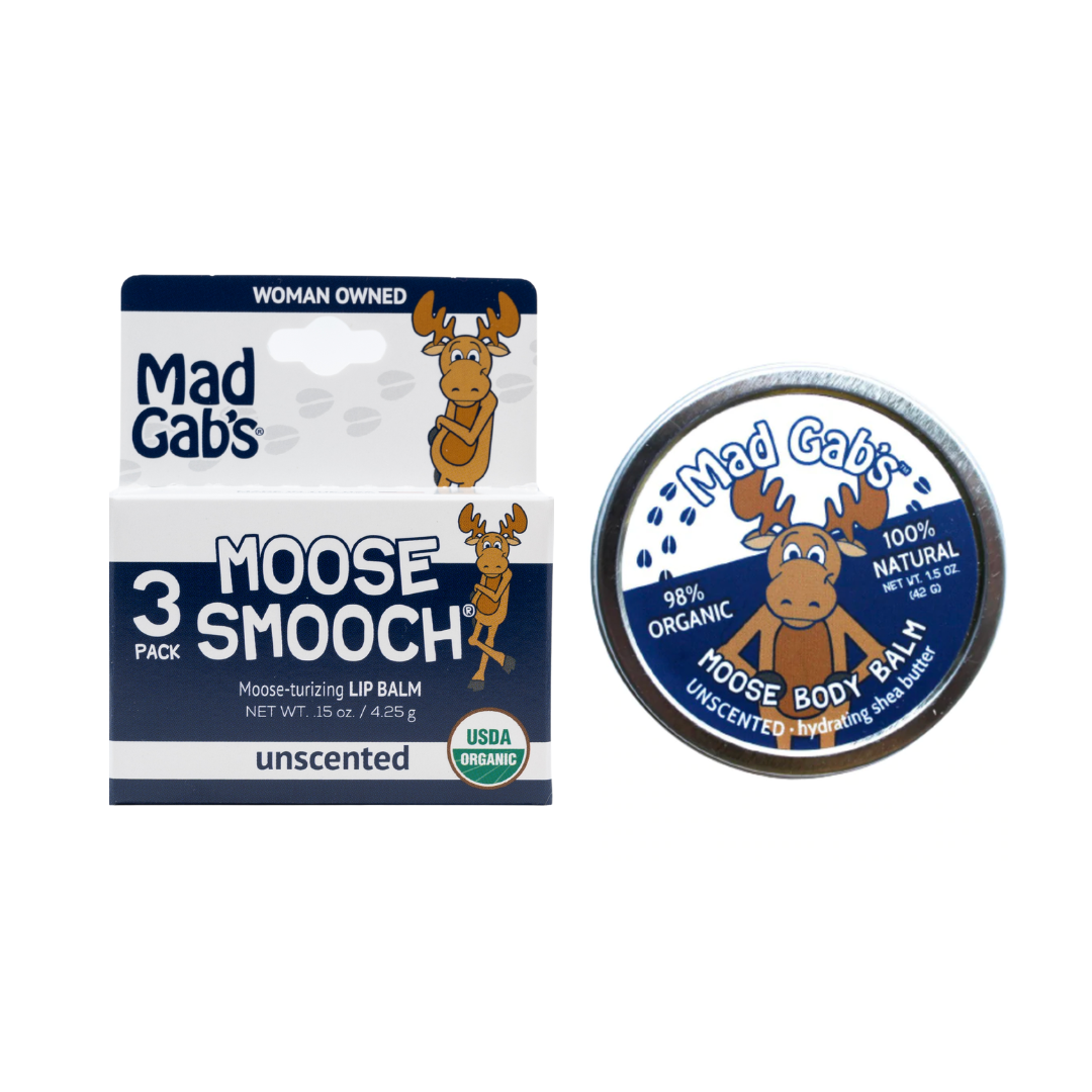 Mad Gab’s Unscented Moose Balm and Lip Balm Set