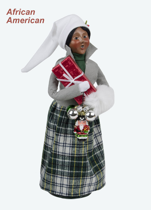 Byers’ Choice African American Glass Ornament Woman