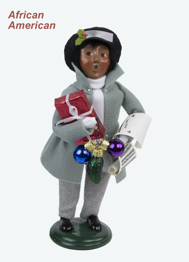 Byers’ Choice African American Glass Ornament Boy