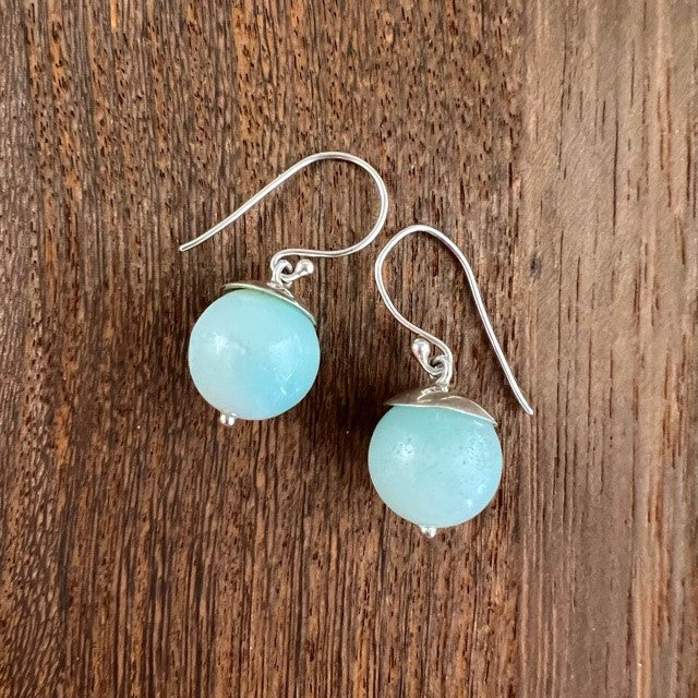 Artisan Crafted Amazonite Earrings from Claudia Agudelo