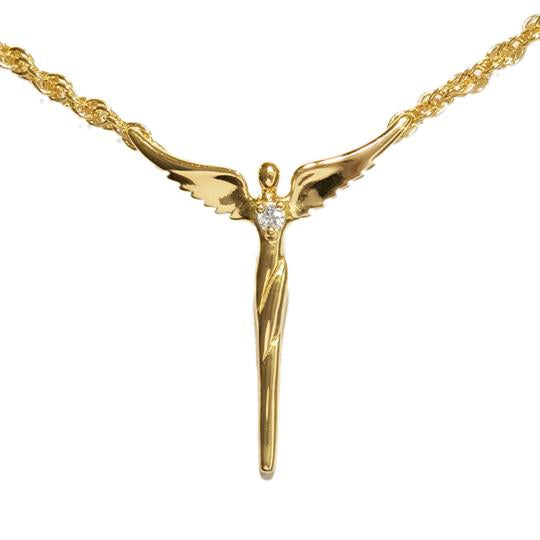 Steven Lavaggi Perfect Angel Necklace with Diamond Accent