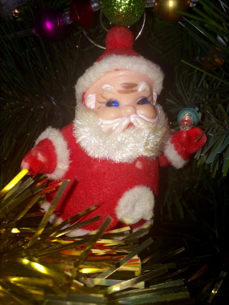 vintage santa ornament