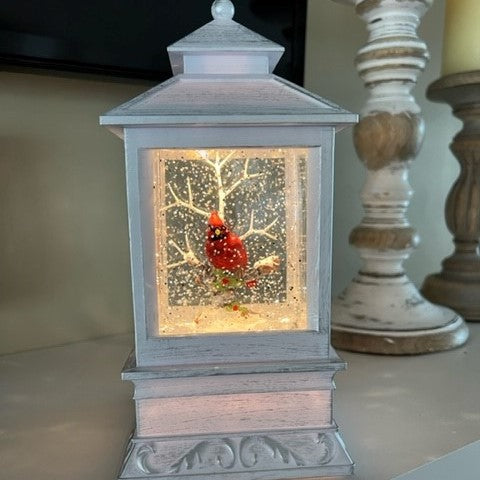 Winter Cardinal Glitter Lantern by Roman-Advance Order