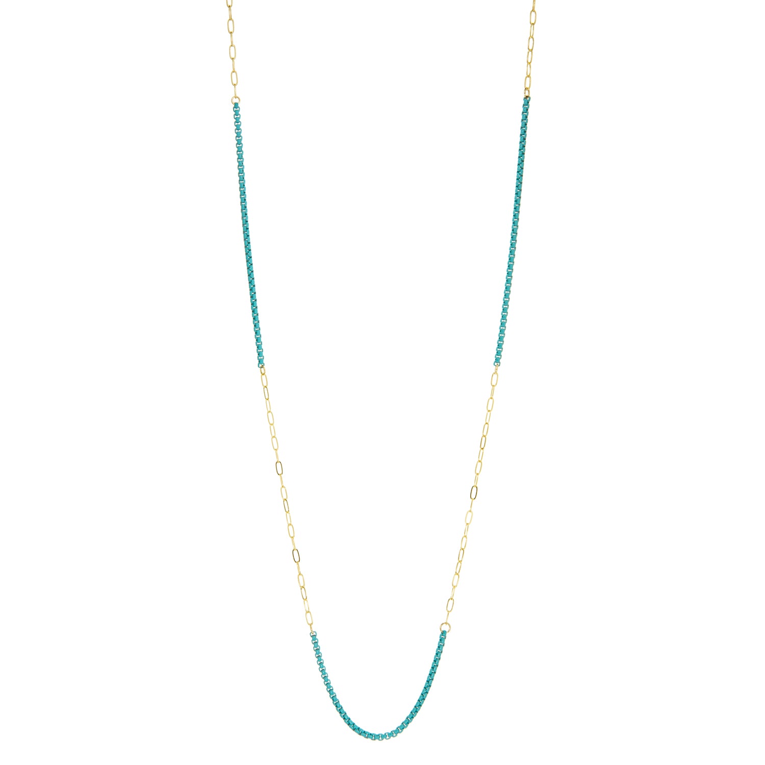 Marlyn Schiff 36″ Enamel and Link Necklace