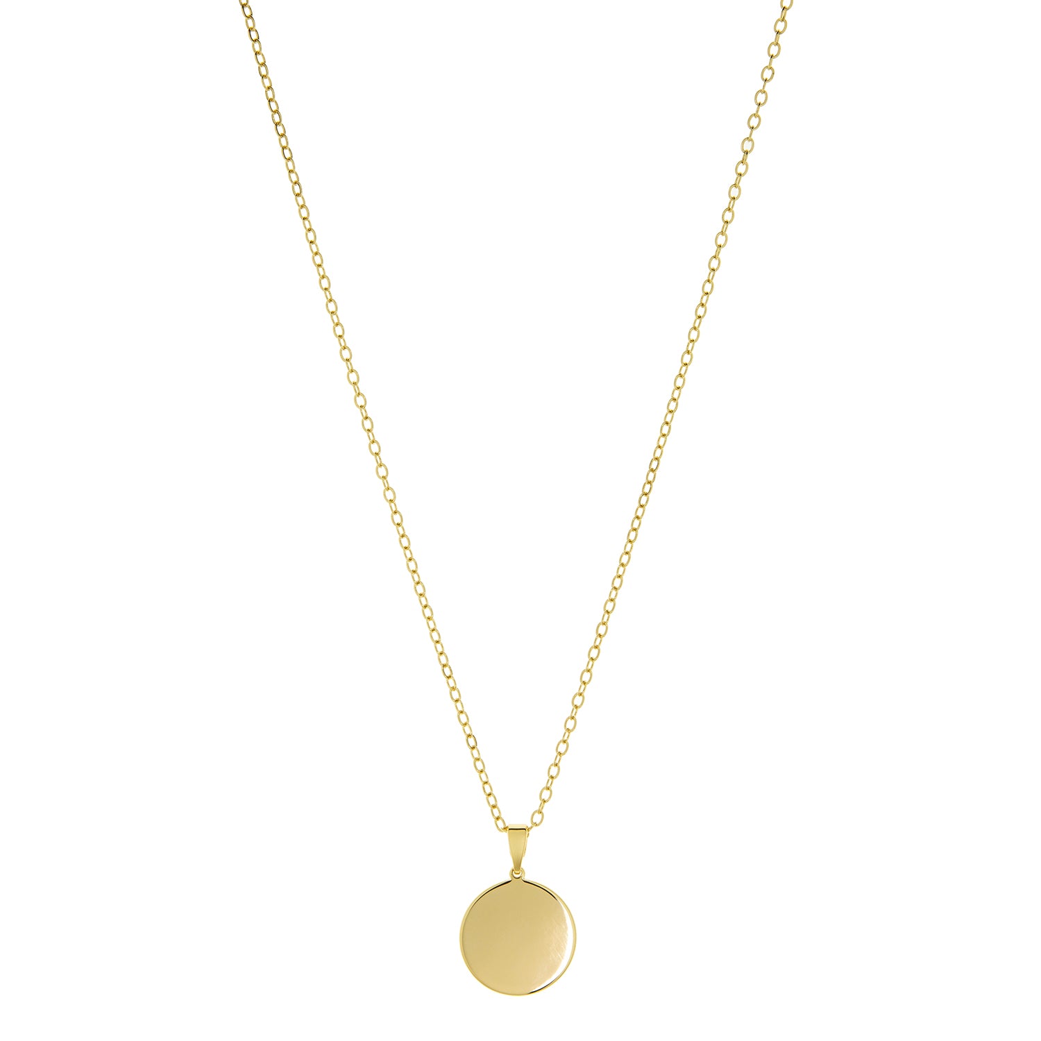Marlyn Schiff Goldtone Disc Pendant Necklace