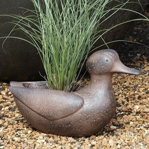 Resin Duck Dark Bronze Planter by Just Jill