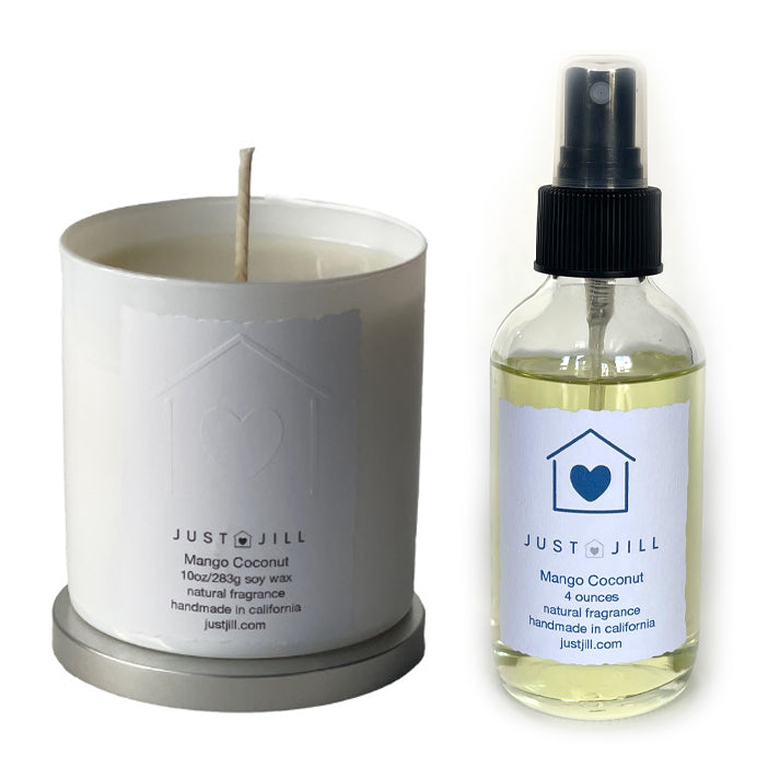 Just Jill Scented Candle and Room Spray Duo Mango Coconut