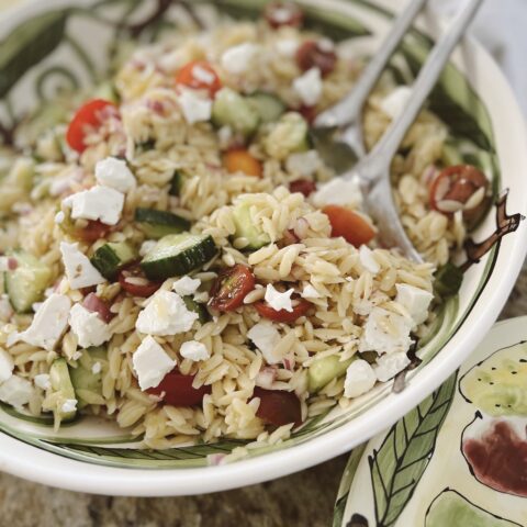 Easy Lemon Orzo Salad With Feta And Tomatoes Recipe - Just Jill