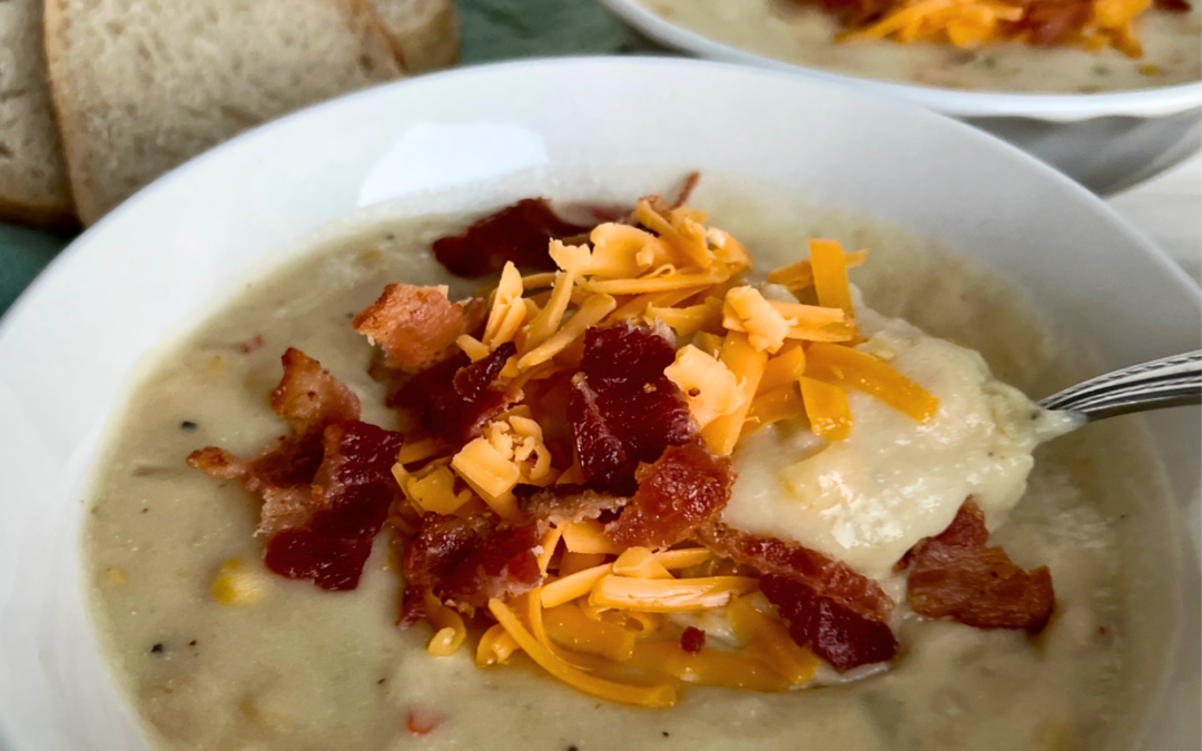 Slow Cooker Potato Corn Chowder (With a Little Southwestern Twist!)